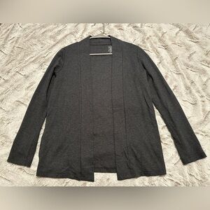 L.L. Bean XS Grey 100% Supima Cotton Open Face Cardigan